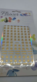 Chanel Gold Designer Nail Stickers - designercrafty